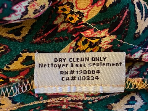 Tucker Silk Womens Sz XS Blouse 3/4 Sleeve Keyhole Tie Neck Multi Ornament - Picture 13 of 13