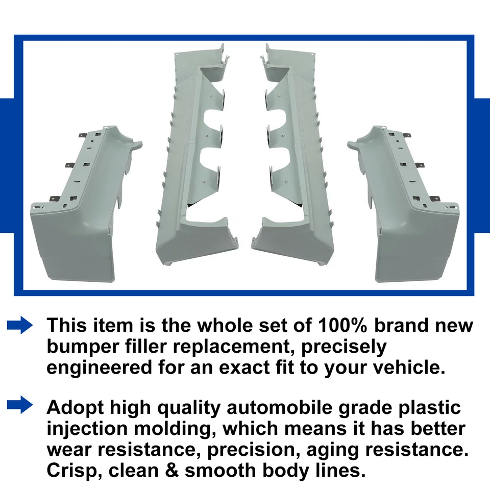 For 2D Buick Regal Grand National 1984-1987 Front Rear Bumper Fillers Set - Image 3 of 4