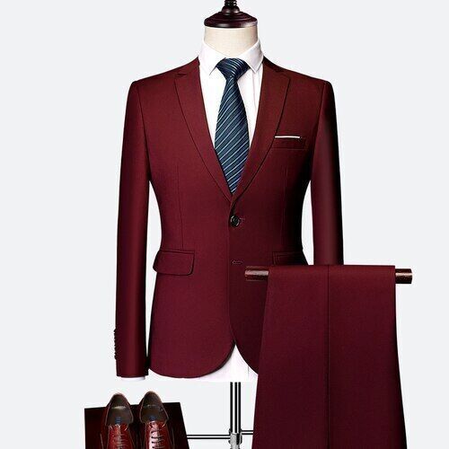 Fashion Men's Casual Business 2 Piece Set Suit Blazers Jacket Pants Suits 6XL - Picture 34 of 34