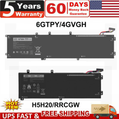 Battery for Dell XPS 15 9570 9560 9550 7590 Precsion 5530 5520 6GTPY H5H20 