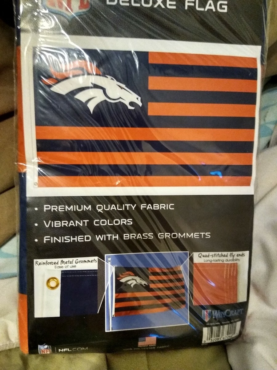 WinCraft Denver Broncos 3x5 Foot American Flag – Polyester With Grommets, Officially Licensed NFL Team Banner - View #4