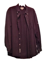 Dress Shirt - Button Down - XL - Long Sleeve - Black  -Cutter & Buck/Morefar