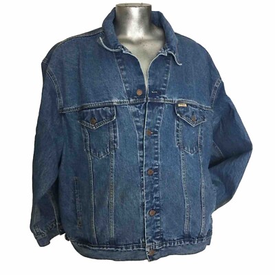 Levi Strauss Signature Standard Trucker Jean Blue Denim Jacket Men's Size 3XL