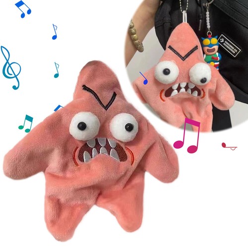 Lindos juguetes divertidos de peluche estrella saltadora en movimiento enojados Kawaii - Imagen 9 de 11