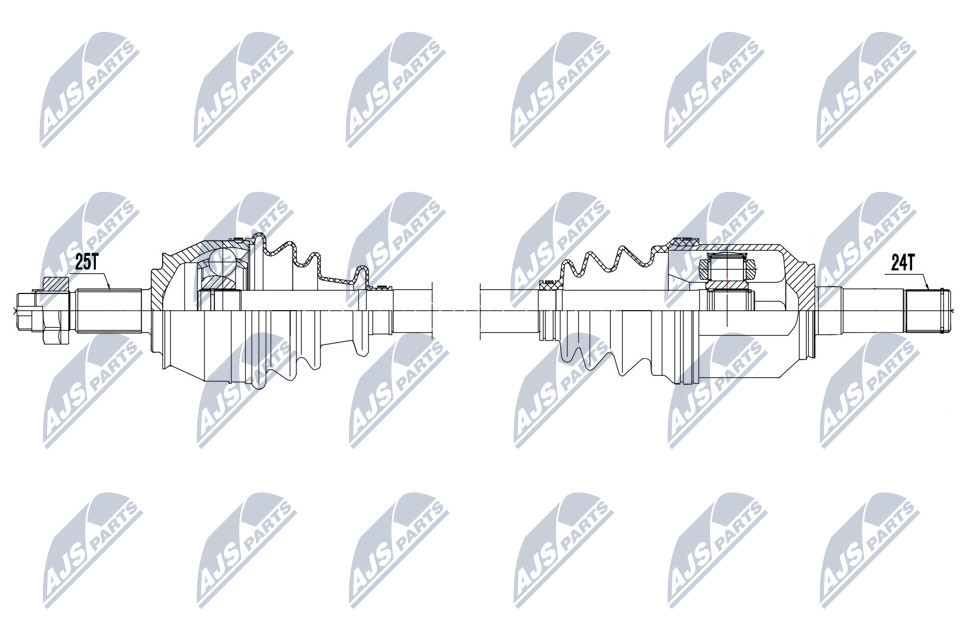 NTY NPW-FT-021 Drive Shaft for ALFA ROMEO,FIAT,LANCIA