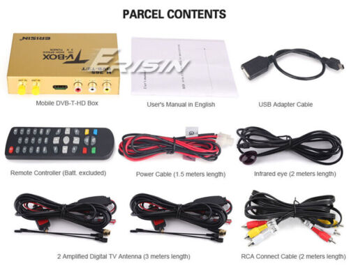 ES338 DVB-T2 Box 160km/h Auto Mobil H.264/265 Digital TV Receiver HDMI HEVC USB - Bild 2 von 10
