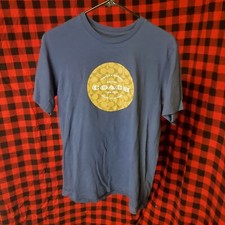 Unisex Small Coach New York Heather Dark Blue Signature Logo Graphic T Shirt