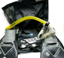 U.S. Divers Trek Fit M 6.5-9.5 Diving Swimming Snorkel Travel Fins Black Speedo