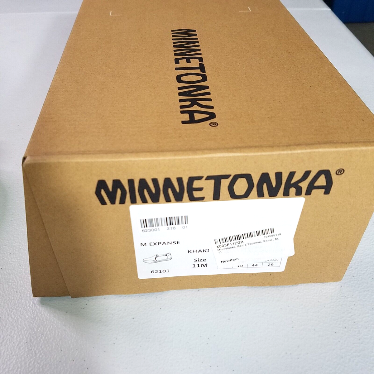 Minnetonka Expanse Slip On Shoes Mens Size 11 - Khaki Amazon.com | Minnetonka Men main image 2