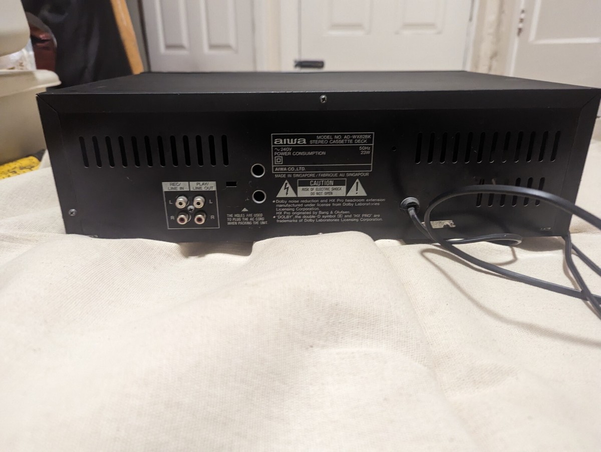 Aiwa AD WX808 Dual Auto Reverse Stereo Cassette Deck, japan□Needs Belts As It Is