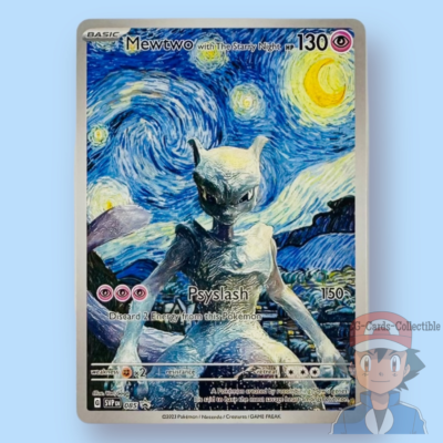 Pokemon Mewtwo Starry Night Van Gogh Beautiful Moon ACG Star
