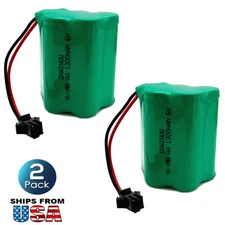 2X 6V 1300mAh Ni-MH AA for Solar Bulbs Light Power Battery Pack with SM 2P Plug