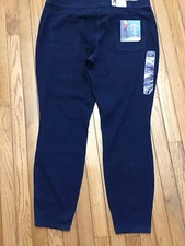 Utopia By Hue  XXL Denim Leggings Mid-Rise Stretch Midnight Pull On Blue (C3-31)