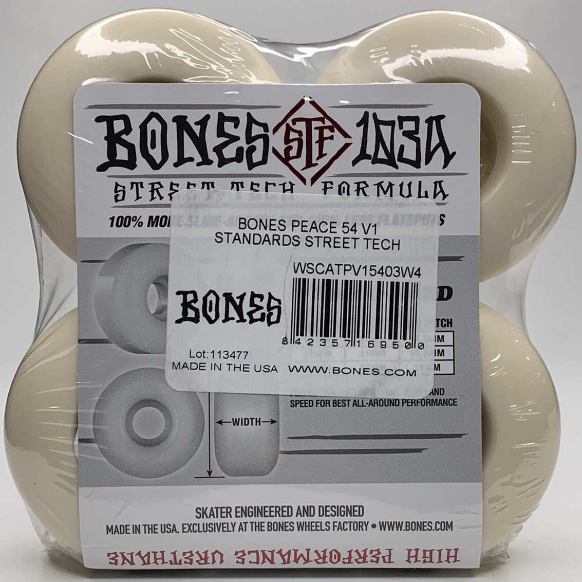 Powell Bones STF V1 Standards Peace 54MM 103A Skateboard