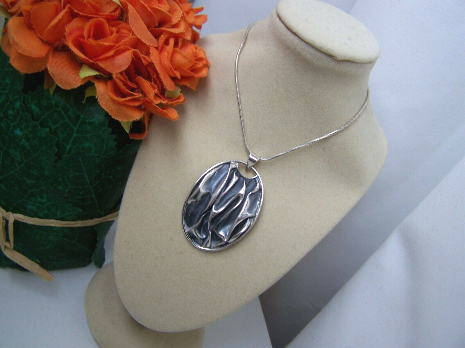 SUPERB SOLID STERLING SILVER LARGE BIG MODERNIST … - image 3