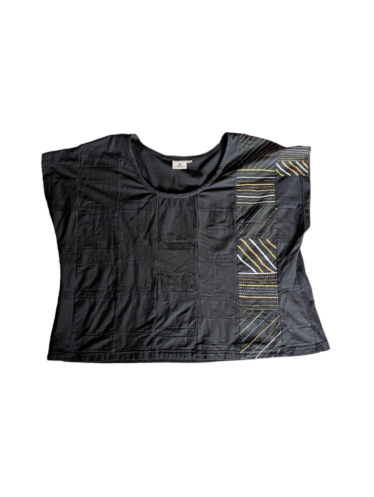 Dignity Not Charity Boho Black Patchwork Tribal E… - image 4