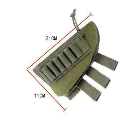 Tactical Shotgun Rifle Shell Butt Stock Ammo Holder Pouch Bag Cheek Pad Hunting - Picture 15 of 20