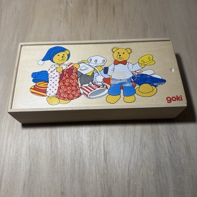 Goki Benna & Bennoh Flexible Bear Puppets & Outfits Wooden Toys German Dolls
