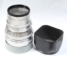 HASSELBLAD ZEISS 150MM F/4 C SONNAR W HOOD FILTER REAR CAP NEEDS SERVICE