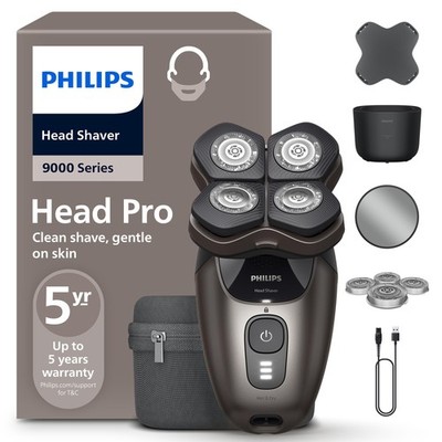 PHILIPS Head Shaver Pro Series 9000 Glatzenrasierer Herren Damen 360° Scherkopf