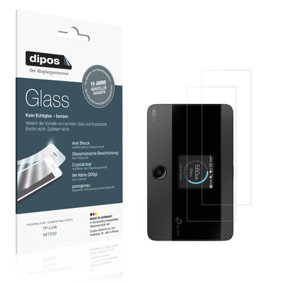 2x Schutzfolie für TP-Link M7350 - Anti-Shock 9H Folie dipos Glass