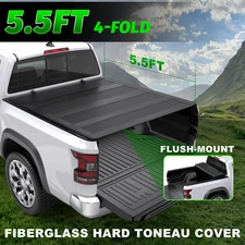 5.5FT FRP Low Pro Hard Tonneau Cover 4-Fold For 2022-2024 Toyota Tundra 2WD /4WD