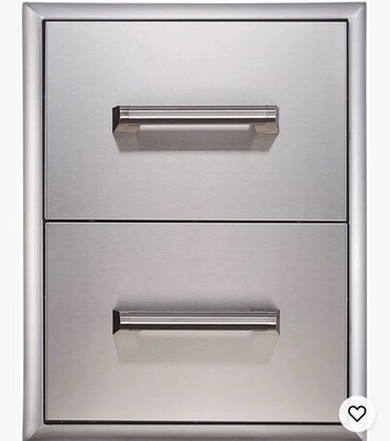 EdgeStar E160DRAW2 Stainless Steel 16''W Double Storage Drawers