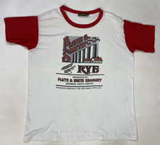 VINTAGE Platte & Smith Rye Graphic T-shirt Men XL USA 70s 80s Single Stitch