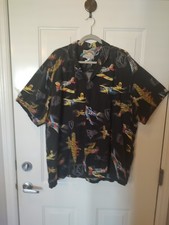 Vintage Paradise Found Shirt Mens 2XL Hawaiian Airplane Aviation WW2 Aloha
