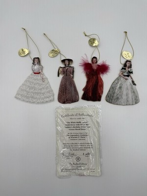 4 Scarlett O Hara Costumes Gone With The Wind Bradford Exchange Ornament Seventh
