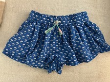 BODEN GIRL 6/7Y Elastic Waist Gathered Floral Print Shorts w/ Ties