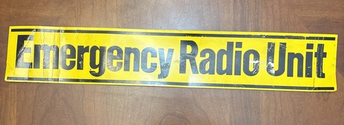 Vintage 1960s Emergency Radio Unit Car Truck 21” Decal Sticker | eBay
