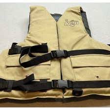 Kent Pro Sportsman Life Vest PFD Adult Super Large Tan Fishing Boating 3ASL