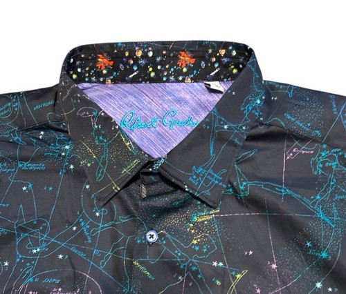 Robert Graham Shirt Mens 3XL Button Up All Over Print Constellation Astronomy - 第 3/12 張圖片