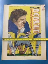 VERY RARE 1970's Buffalo Bills WILLIE PARKER Buffalo News Original Poster Proof