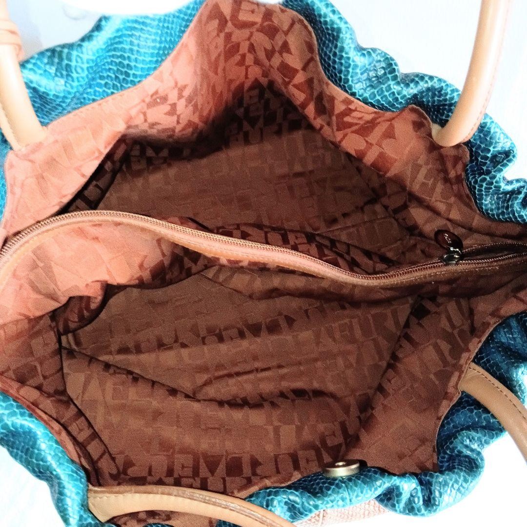 Furla Python pattern Leather Shoulder Bag Brown W… - image 7