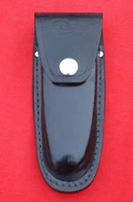 OLDER  CASE XX LEATHER FLAP SHEATH  SMOOTH BLACK FOR SHARKTOOTH KNIFE NEVER USED