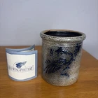 Red Wing Pottery Salt Glaze Crock 1997 Brown W/Blue Bird  3.5” Matt Wassenaar