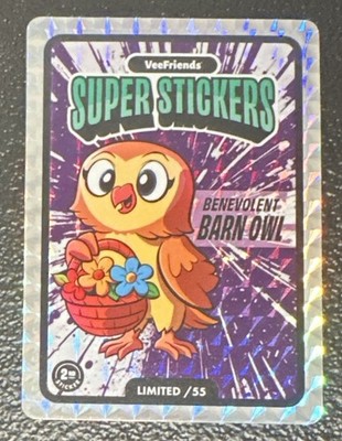 VeeFriends Super Stickers Manga Series Benevolent Barn Owl /55