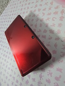 Nintendo 3DS Flame Red with Charger - Tested & Works *Missing Stylus*