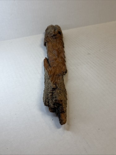 1997 Hand Carved Tree Wood Old Man Face Folk Art, Signed Set Of 2 Christmas - Bild 14 von 18