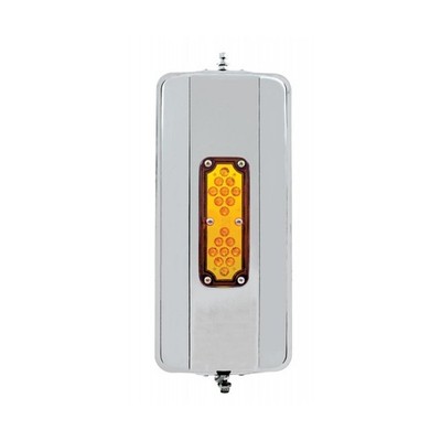 United Pacific 86501B Stainless West Coast Led Heated Mirror - 7'' X 16''