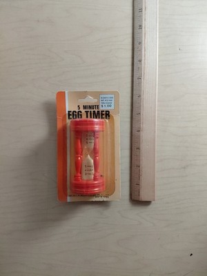 1980s 5 Minute Egg Timer - Orange Plastic
