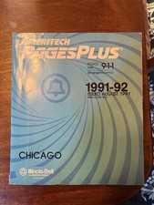 Ameritech Pages Plus Chicago 1991-92 312 Area Code White Pages Good Condition