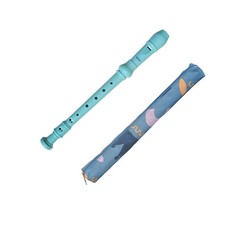 Soprano Recorder Instrument Beginner German C Key 8 Hole Descant Light Blue