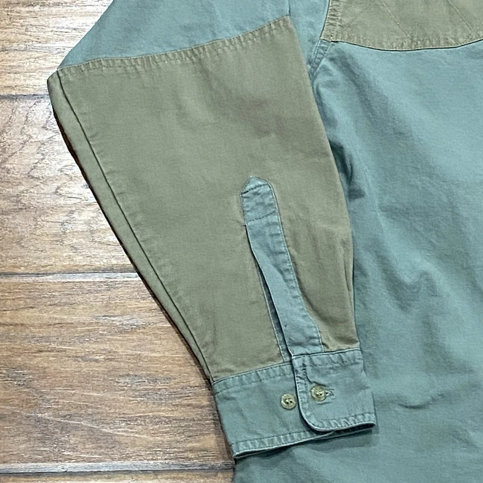 Camisa Columbia Para Hombres 2XL Tiro Caza Exterior Parche Acolchado De Colección Verde Foto 4 de 4