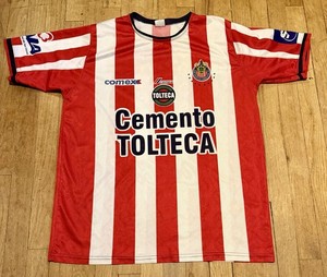 2002-03 Chivas Guadalajara Home Bootleg Jersey Cemento Tolteca Vintage  XL