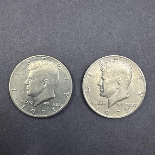 1971 & 1972 Kennedy Half Dollar - Lot of 2