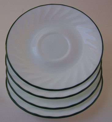 Corelle Holiday Magic Set of 4 Saucers USA Ret Corning Christmas 6'' Replacements