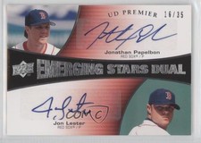 2008 UD Premier Emerging Stars Dual 16/35 Jonathan Papelbon Jon Lester Auto 10pr